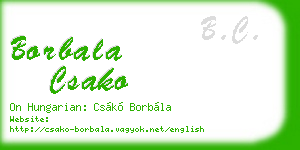 borbala csako business card