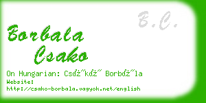 borbala csako business card